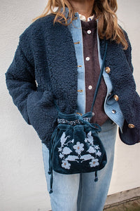 Lolly's Laundry Thelma Navy Drawstring Bag