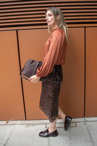 AY Studios Dark Brown Hand Bag