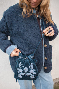 Lolly's Laundry Thelma Navy Drawstring Bag