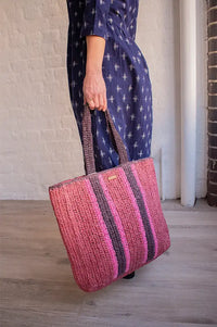 Yerse Red Raffia Bag - The Mercantile London