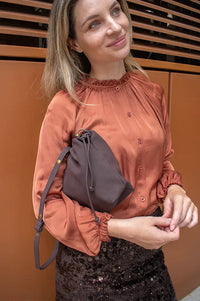 AY Studios Dark Brown Hand Bag