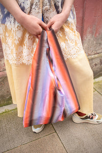 Baggu Poppy & Lilac Gradient Stripe Standard Reusable Bag - The Mercantile London