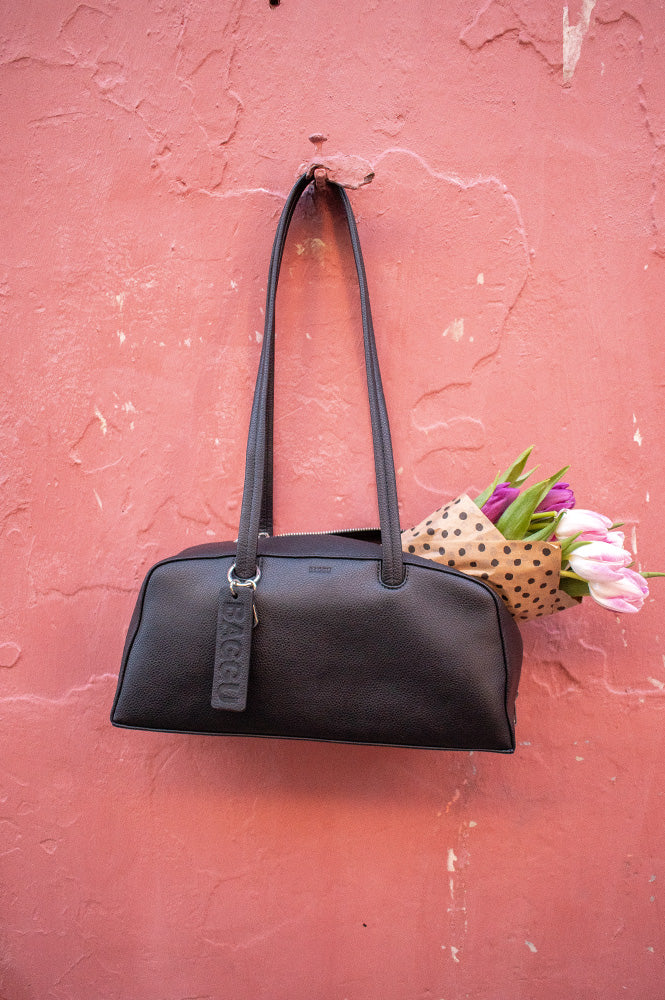 Baggu Recycled Leather Black Bowler Bag – The Mercantile London