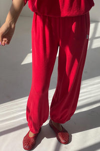 Le Bon Shoppe Pointelle Red Apple Balloon Pants - The Mercantile London