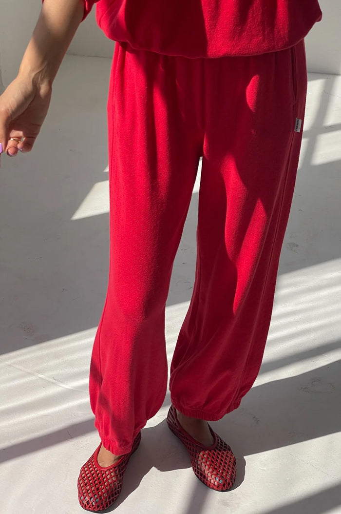 Le Bon Shoppe Pointelle Red Apple Balloon Pants - The Mercantile London