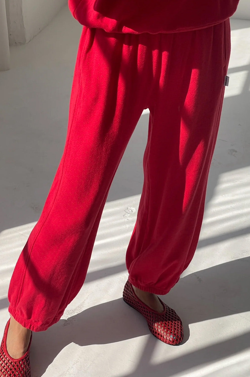 Le Bon Shoppe Pointelle Red Apple Balloon Pants - The Mercantile London