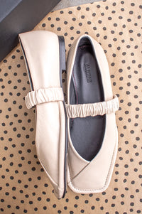 Alohas Lautan Cream Leather Ballet Flats - The Mercantile London