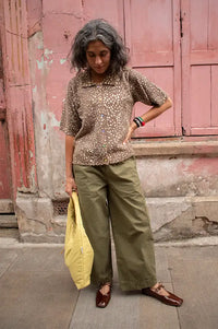 Damson Madder Felix Olive Twill Trousers