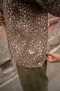 Numph Amilie Dachshund Spotted Polo Cardigan