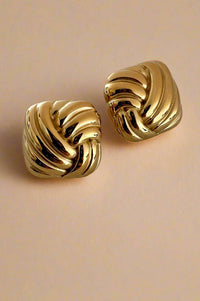 Lunar Bold Square Earrings - The Mercantile London