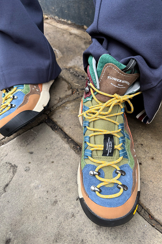 Flower Mountain Bankei Beige Sky Military Trainers - The Mercantile London