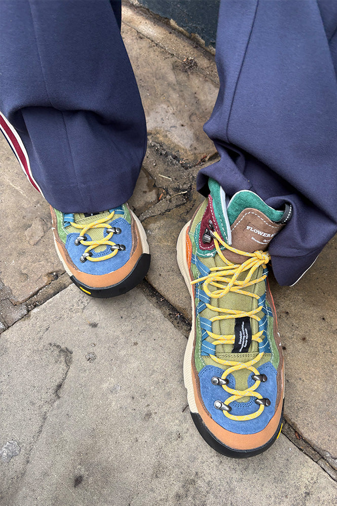 Flower Mountain Bankei Beige Sky Military Trainers - The Mercantile London