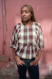 By-Bar Avelon Tartan Check Blouse - The Mercantile London