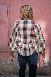 By-Bar Avelon Tartan Check Blouse - The Mercantile London