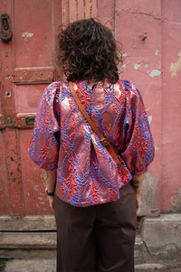 By-Bar Mauri Coral Jacquard Blouse