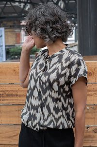 By-Bar Lode Brown Batik Blouse - The Mercantile London