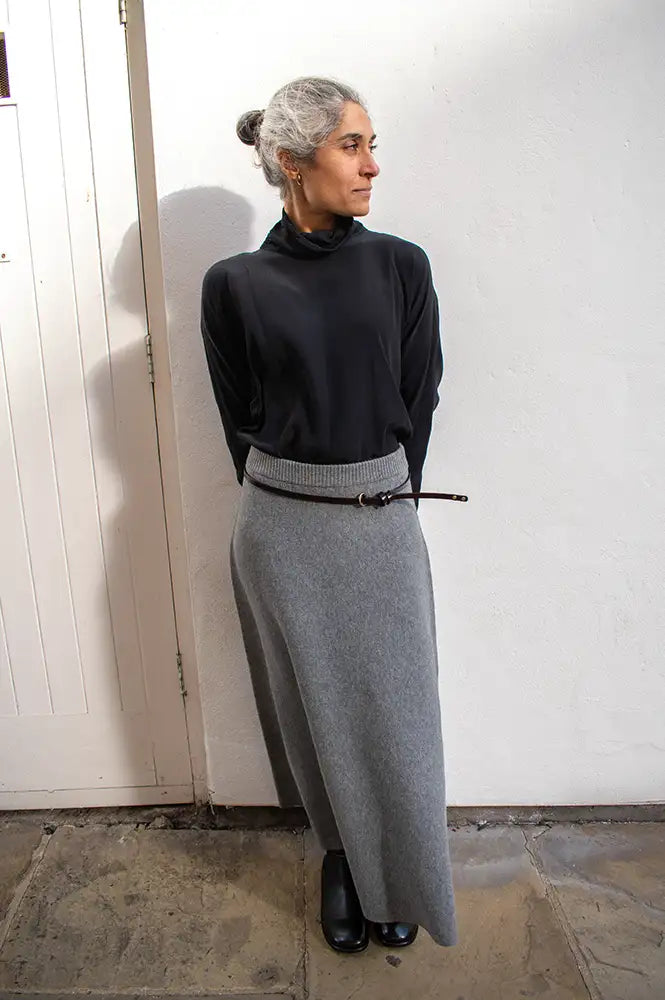 By-Bar Ien Jet Black Viscose Blouse