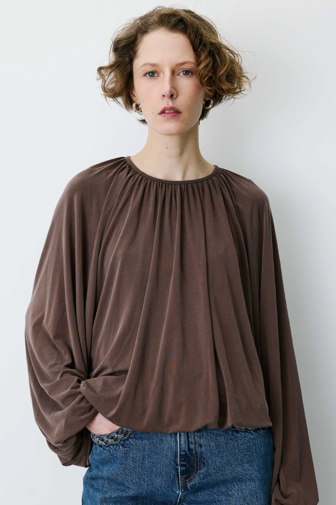 Grace & Mila Barbara Chocolate Top - The Mercantile London