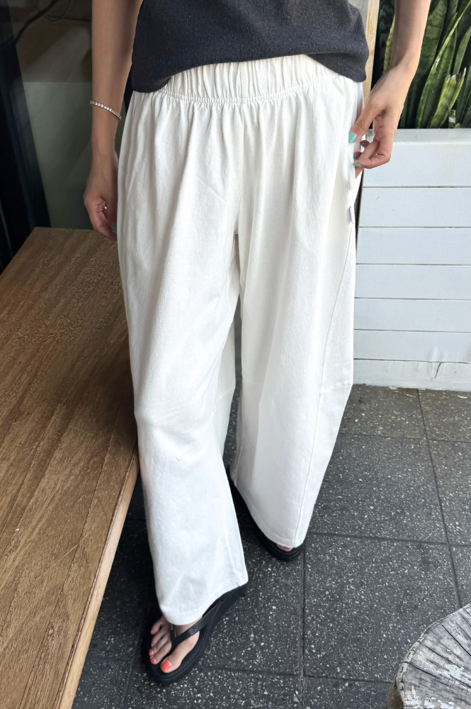 Le Bon Shoppe White Cotton Bare Pants