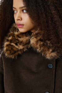 Grace & Mila Baron Leopard Fur Collar - The Mercantile London