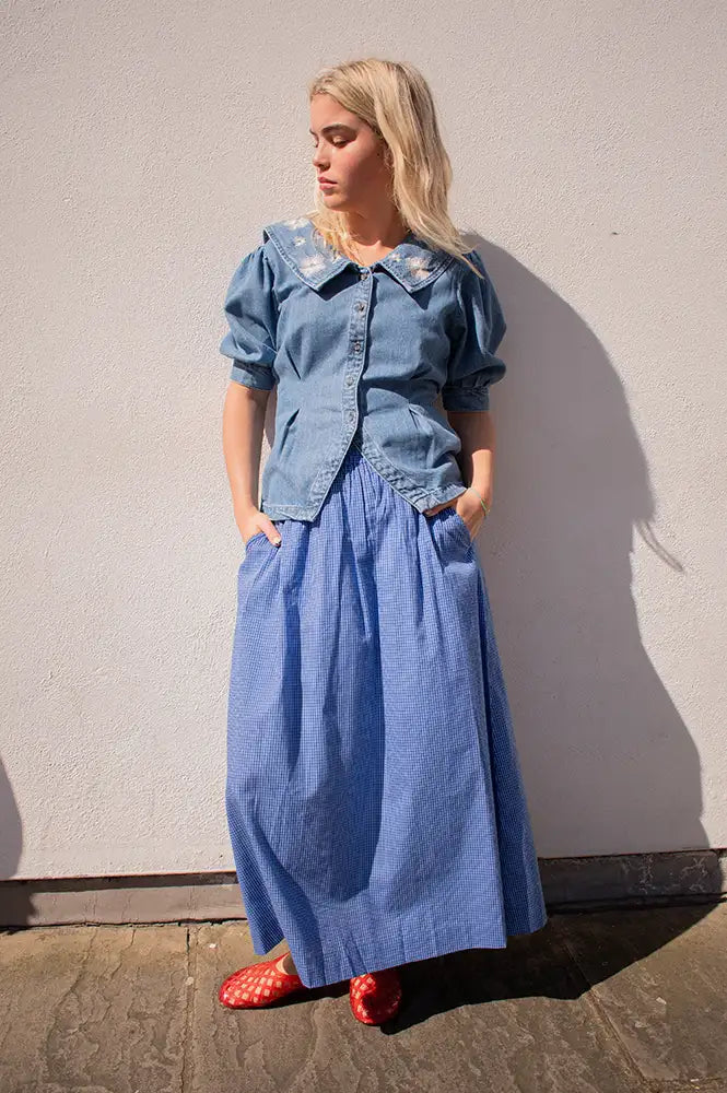 Basic Apparel Chane Sodalite Blue Skirt - The Mercantile London
