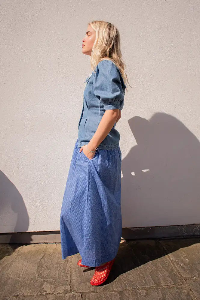 Basic Apparel Chane Sodalite Blue Skirt - The Mercantile London