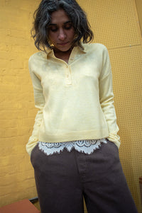 Basic Apparel Selem Sunlight Knitted Polo Sweater - The Mercantile London