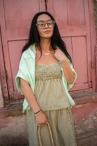 Damson Madder Dinah Basil Stripe Cami Top