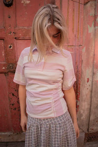 Baum Und Pferdgarten Judite Lilac Polo Stripe Top - The Mercantile London