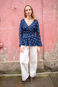 Baum Und Pferdgarten Mallie Navy Polkadot Blouse - The Mercantile London
