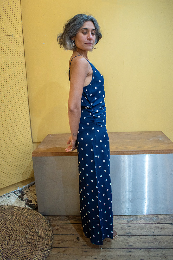 Baum Und Pferdgarten Atalia Navy Polka Dot Dress - The Mercantile London