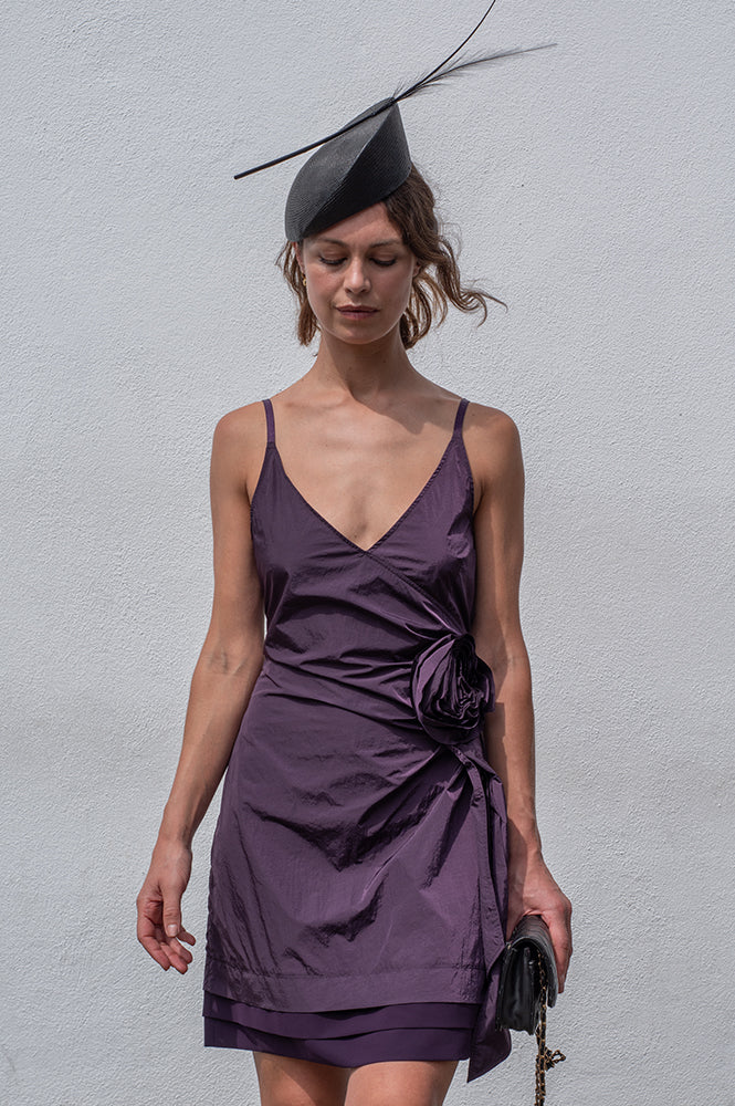 baum und pferdgarten purple dress Baum Und Pferdgarten Andria Plum Perfect Mini Dress The Mercantile London