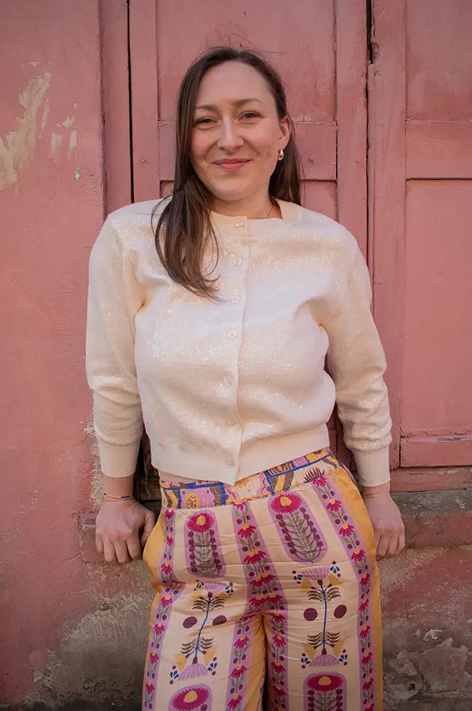 Baum Und Pferdgarten Caylee Parchment Sequin Cardigan - The Mercantile London