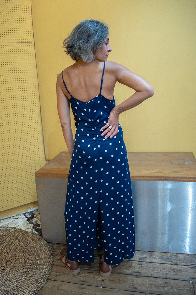 Baum Und Pferdgarten Atalia Navy Polka Dot Dress - The Mercantile London