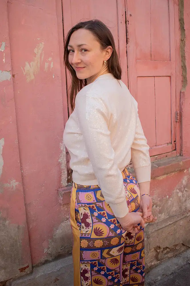 Baum Und Pferdgarten Caylee Parchment Sequin Cardigan - The Mercantile London