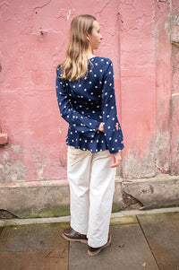 Baum Und Pferdgarten Mallie Navy Polkadot Blouse - The Mercantile London