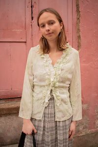 Baum Und Pferdgarten Majda Distorted Green Blouse - The Mercantile London