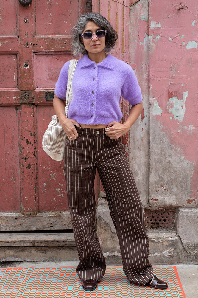 Baum Und Pferdgarten Nolia Creme Brown Stripe Jeans - The Mercantile London