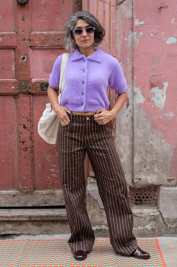 Baum Und Pferdgarten Nolia Creme Brown Stripe Jeans - The Mercantile London