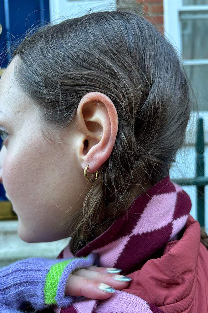 A Weathered Penny Bay Gold Hoop Earrings