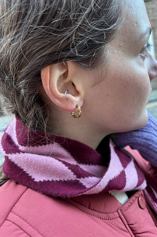 A Weathered Penny Bay Gold Hoop Earrings