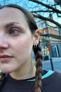 A Weathered Penny Bay Silver Hoop Earrings