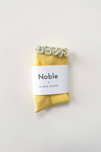 Le Bon Shoppe Petite Ruffled Butter Baby Blue Socks - The Mercantile London