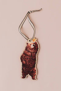 Mister Peebles Beary Lights Wooden Decoration - The Mercantile London