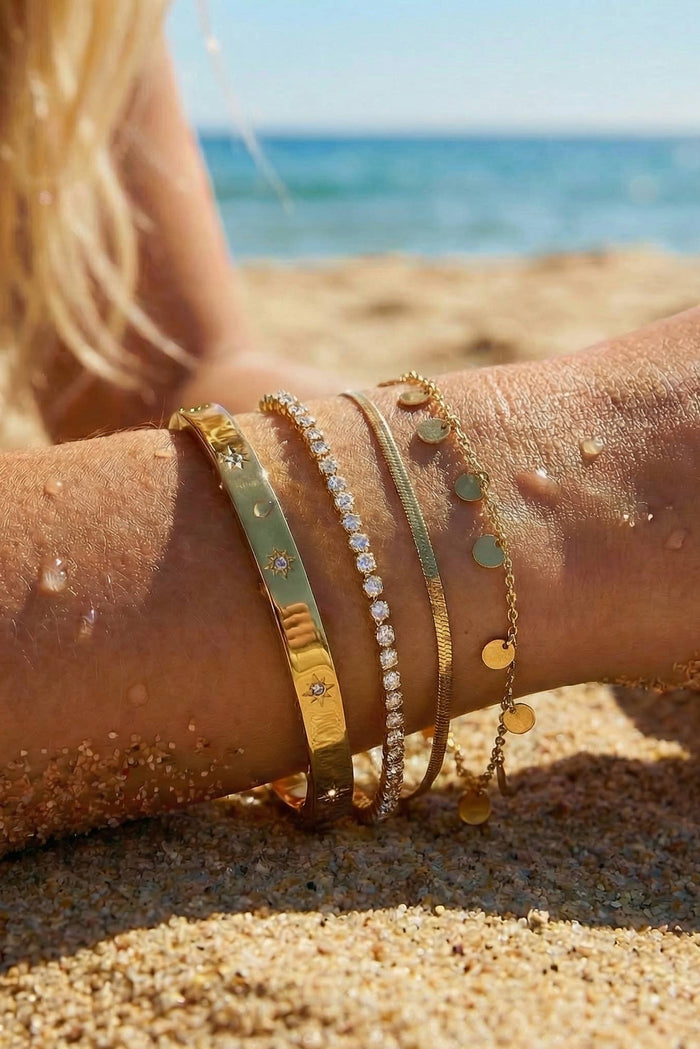Siesta Flat Snake Chain Bracelet - The Mercantile London