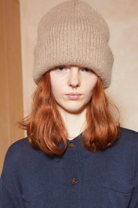 L.F. Markey Fuzzy Fawn Mohair Beanie
