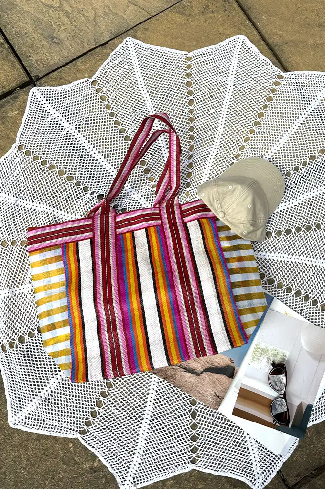 British Colour Standard Indian Yellow & Magenta Beach Bag
