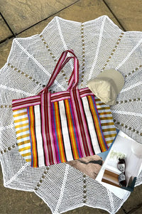 British Colour Standard Indian Yellow & Magenta Beach Bag