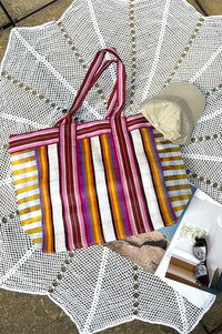 British Colour Standard Indian Yellow & Magenta Beach Bag
