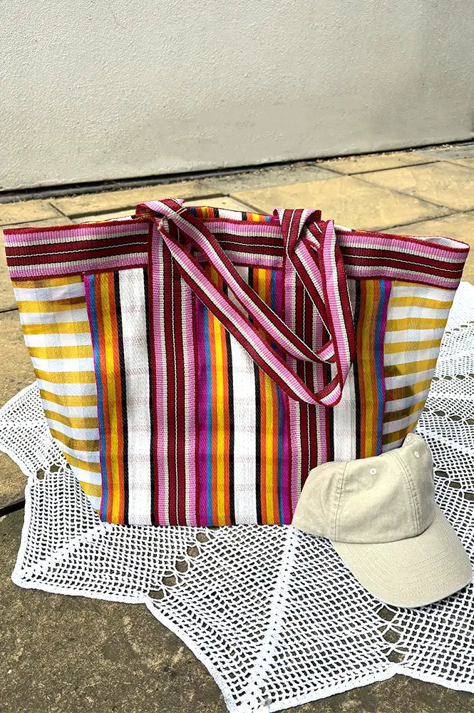 British Colour Standard Indian Yellow & Magenta Beach Bag